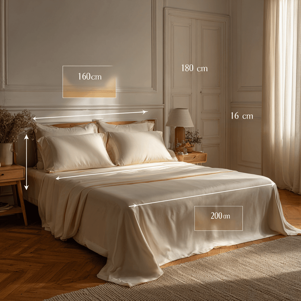 Lenzuola letto matrimoniale: misure standard, maxi e custom per ogni materasso - Looniva