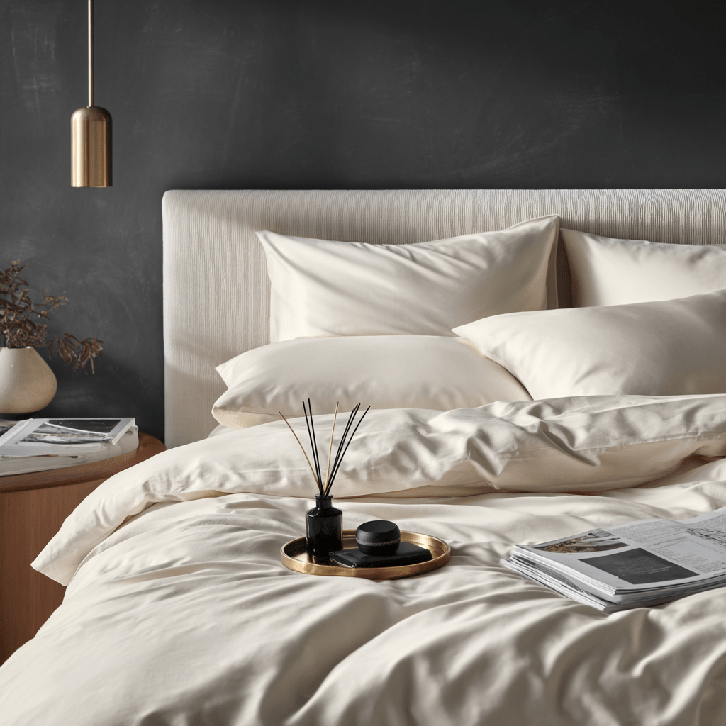 Copripiumino in Bamboo | Crema in bamboo organico 300TC - 155x200 | Looniva