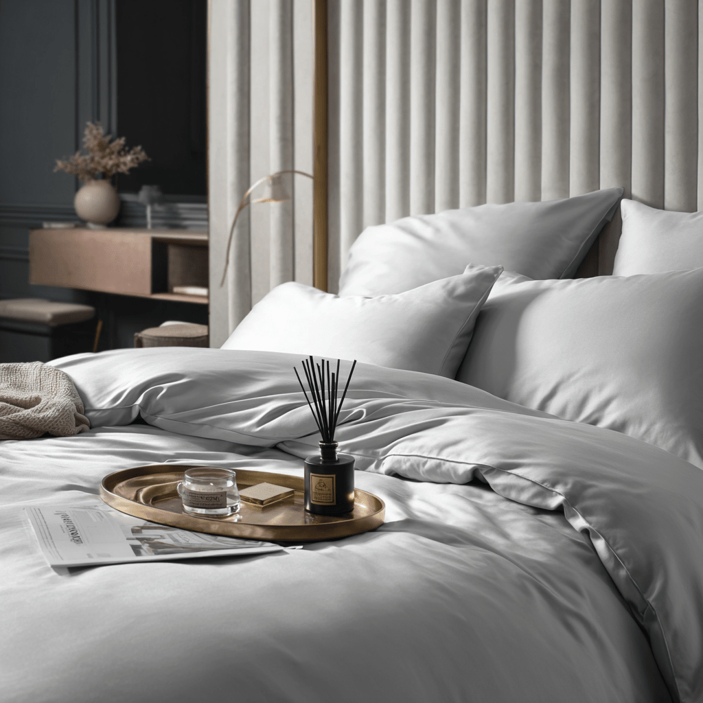 Federe in Bamboo | Grigio Chiaro in bamboo organico 300TC - 50x75 | Looniva