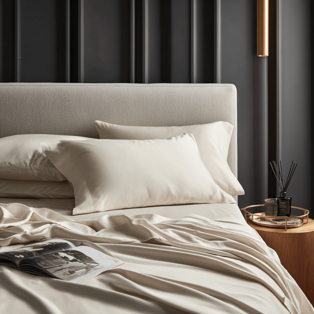 Lenzuolo piano in bamboo | Crema in bamboo organico 300TC - 160x290 | Looniva