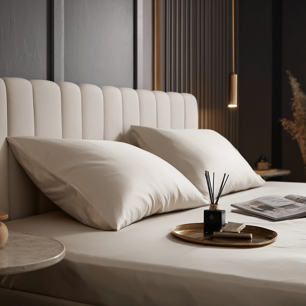 Lenzuolo sotto con angoli in Bamboo | Crema in bamboo organico 300TC - 120x200 | Looniva