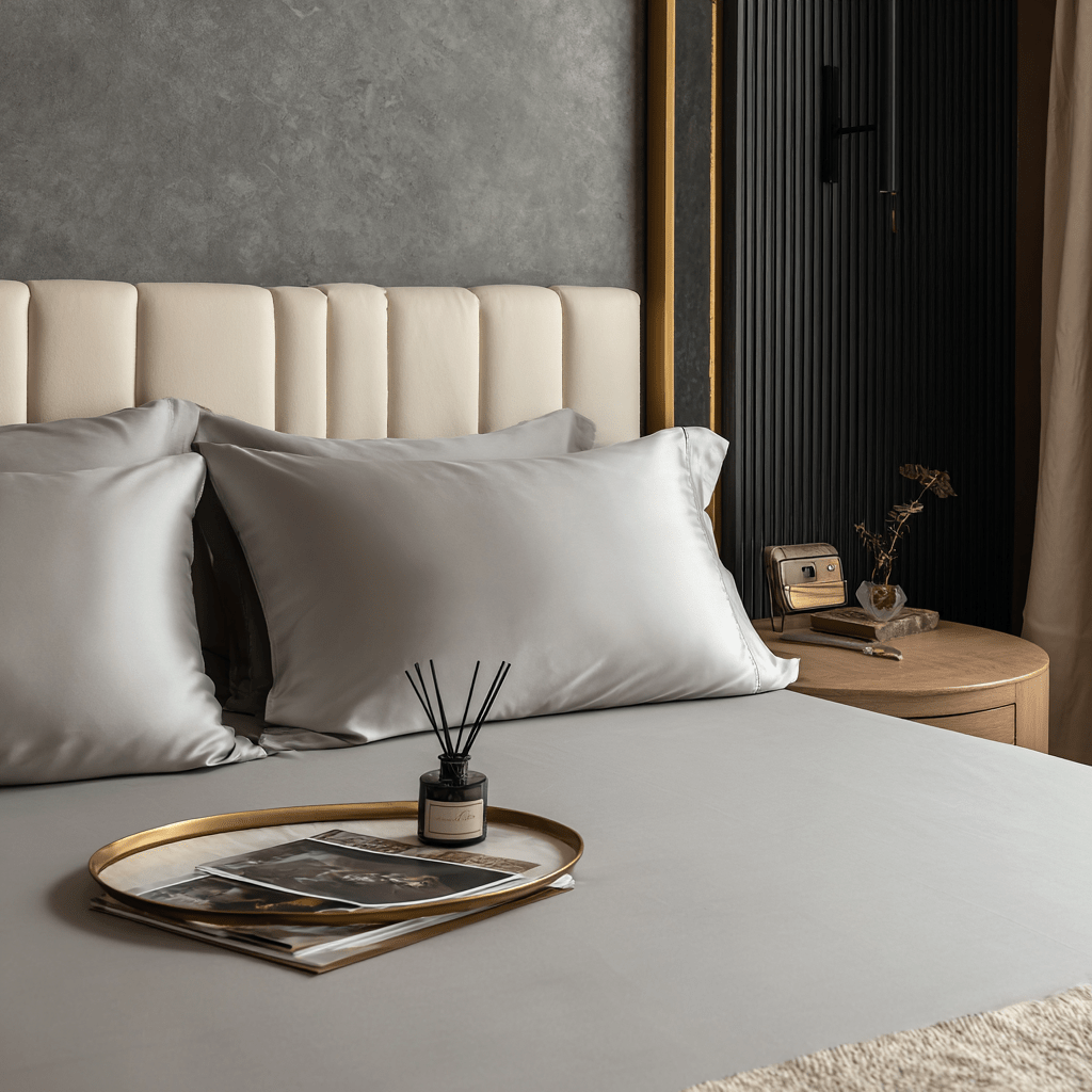 Lenzuolo sotto con angoli in Bamboo | Grigio Chiaro in bamboo organico 300TC - 120x200 | Looniva