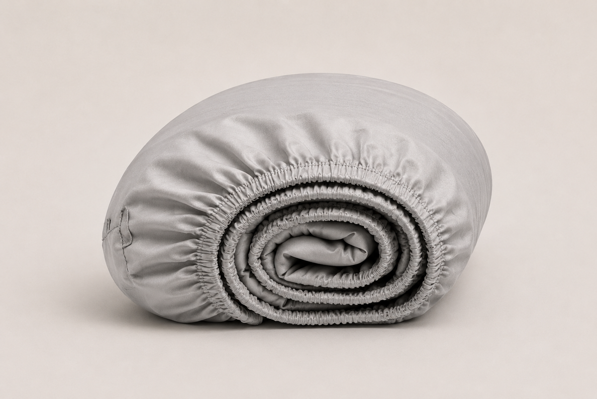 Lenzuolo con angoli in bamboo, scatto still life | Grigio chiaro