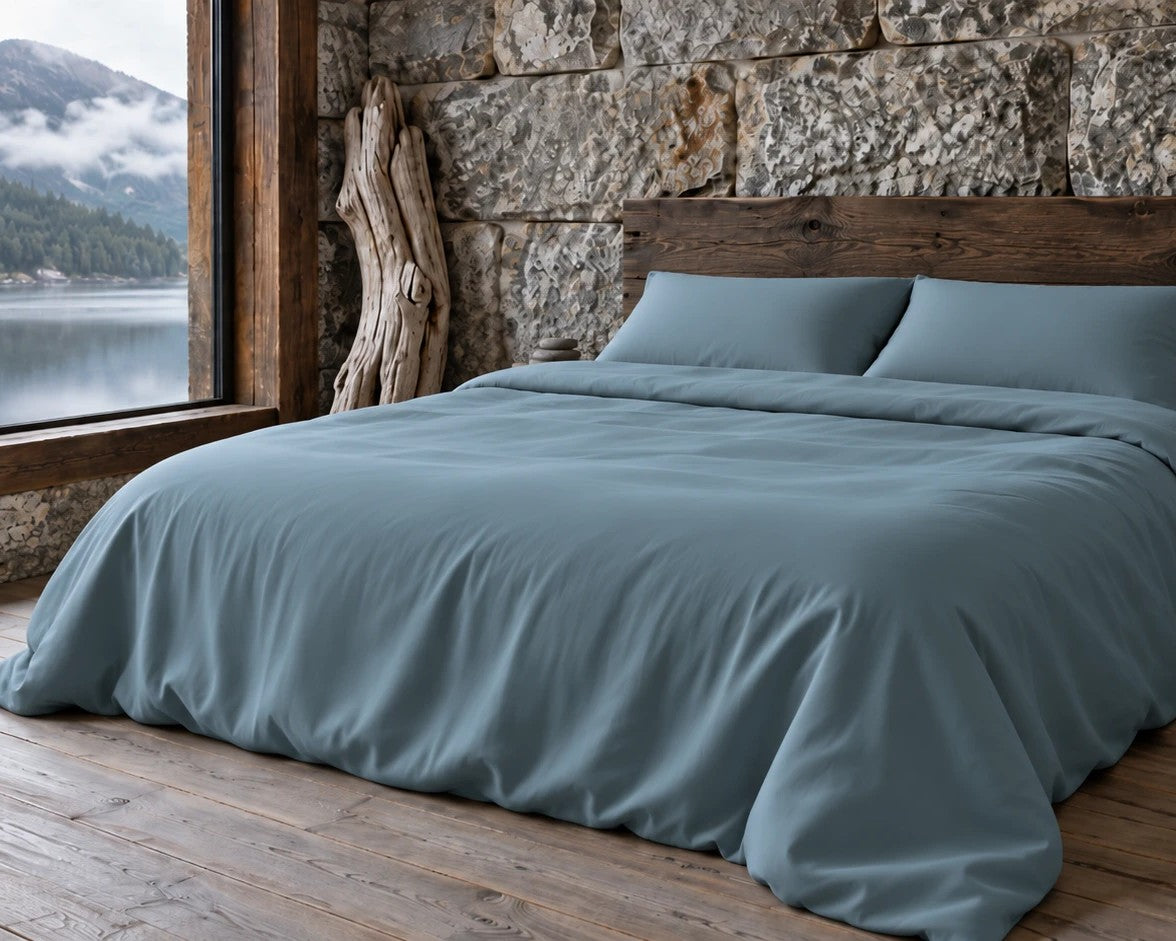 Set Plenilunio in viscosa di bambù su letto matrimoniale | Ottanio